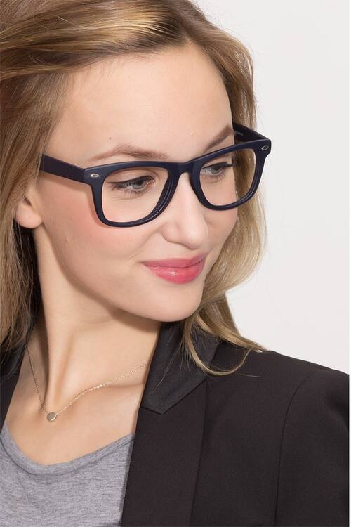 Matte Navy Atlee -  Plastic Eyeglasses