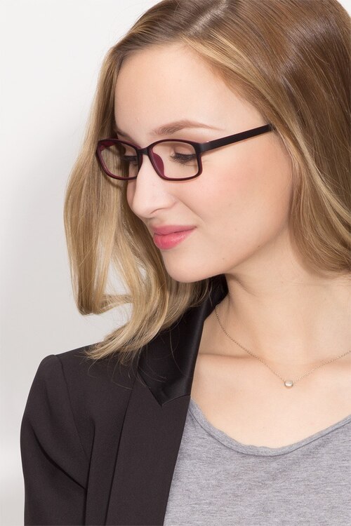 Broad Black PlasticEyeglass Frames for Women from EyeBuyDirect