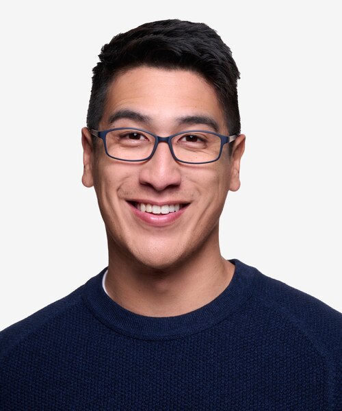 Broad Navy PlasticEyeglass Frames for Men from EyeBuyDirect