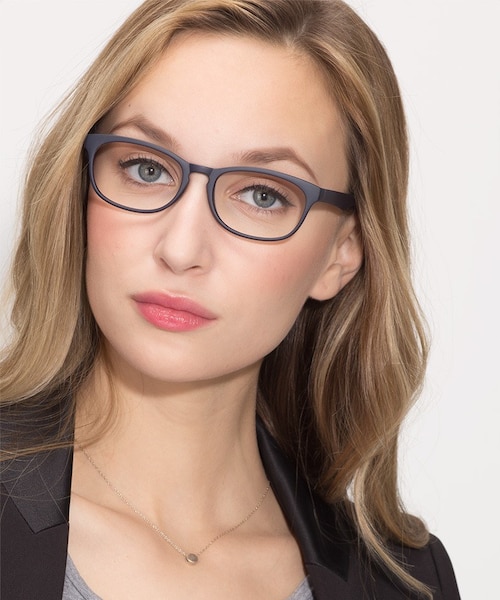Drums Navy PlasticEyeglass Frames for Women from EyeBuyDirect