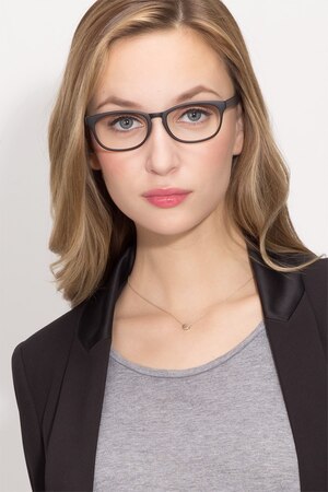 Matte Black Drums -  Lightweight Plastic Eyeglasses