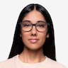 Moody Matte Black PlasticEyeglass Frames for Women from EyeBuyDirect