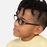 Ricki Matte Navy PlastiqueMontures de lunettes de vue pour Hommes d'EyeBuyDirect