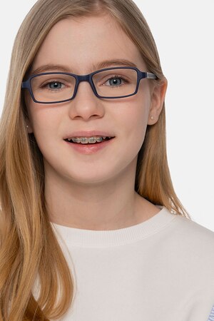 Matte Navy Ricki -  Lightweight Plastic Eyeglasses