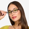 Versus Matte Black PlasticEyeglass Frames for Women from EyeBuyDirect