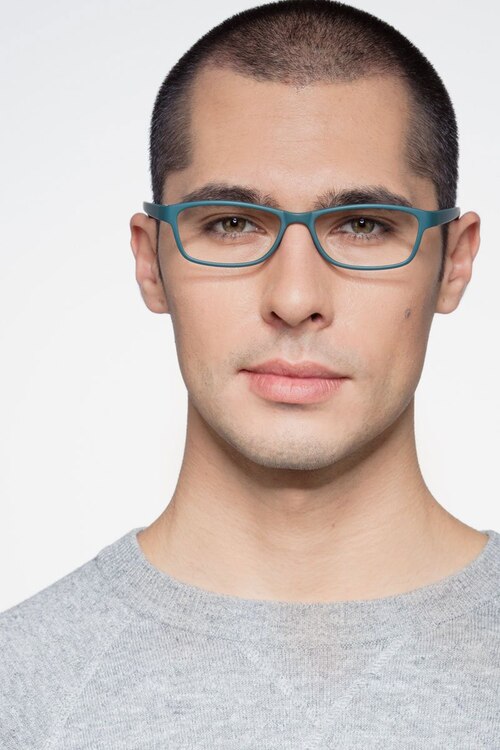 Versus Matte Green PlasticEyeglass Frames for Men from EyeBuyDirect