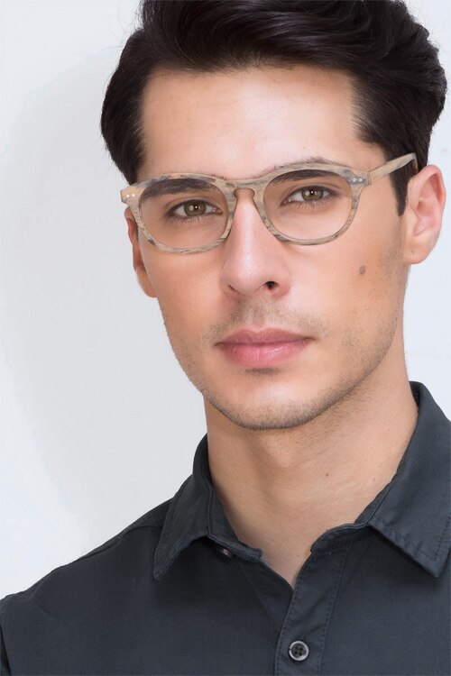 Little Things Brown Wood-textureEyeglass Frames for Men from EyeBuyDirect