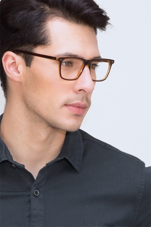 Default Brown AcetateEyeglass Frames for Men from EyeBuyDirect