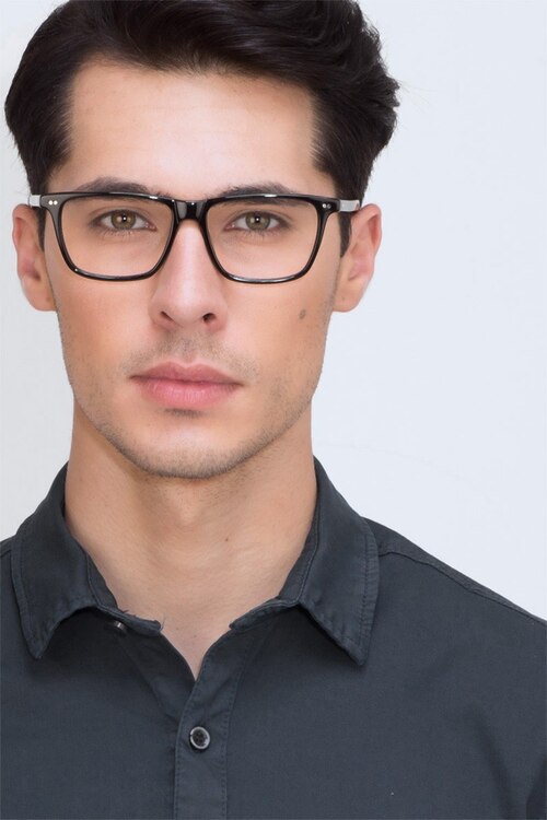 Default Black AcetateEyeglass Frames for Men from EyeBuyDirect
