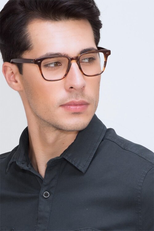 Samson Brun AcétateMontures de lunettes de vue pour Hommes d'EyeBuyDirect