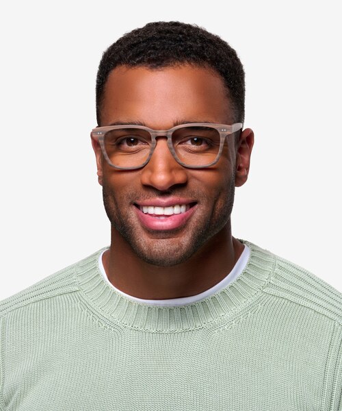 Samson Brown Striped AcétateMontures de lunettes de vue pour Hommes d'EyeBuyDirect