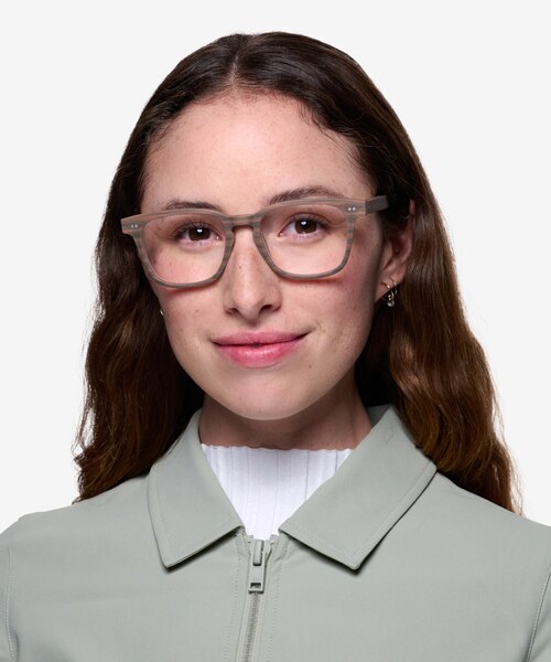 Samson Brown Striped AcétateMontures de lunettes de vue pour Femmes d'EyeBuyDirect