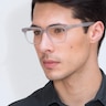 Pacific Clear Gray AcetateEyeglass Frames for Men from EyeBuyDirect