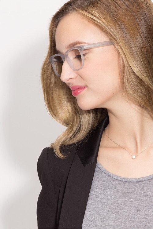 Pacific Clear Gray AcetateEyeglass Frames for Women from EyeBuyDirect