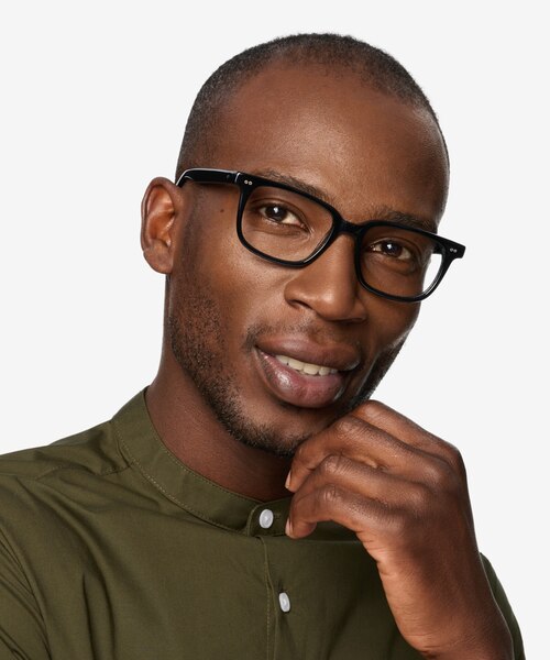 Pacific Noir AcétateMontures de lunettes de vue pour Hommes d'EyeBuyDirect