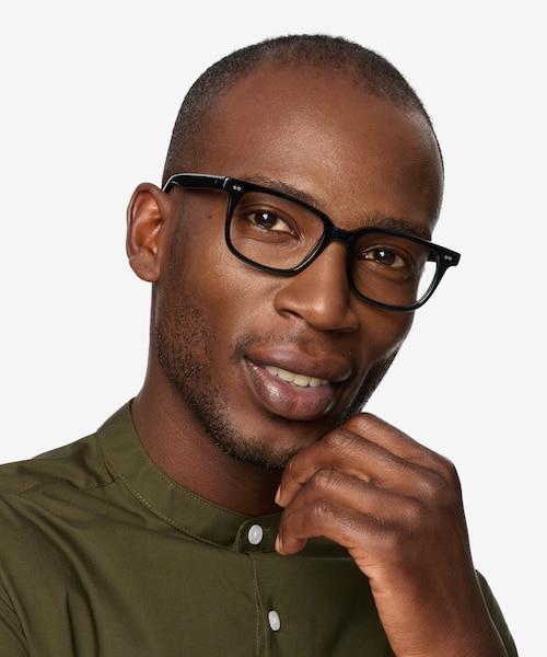 Pacific Black AcetateEyeglass Frames for Men from EyeBuyDirect