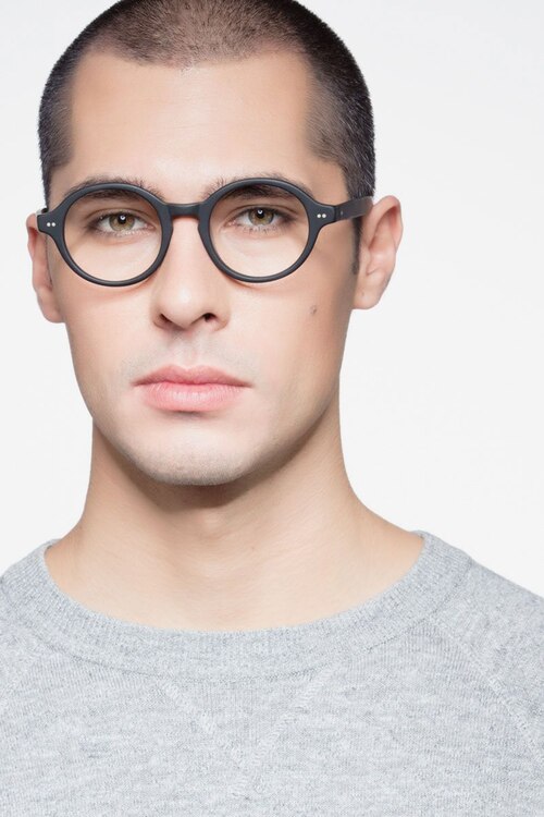 Aprem Matte Black AcetateEyeglass Frames for Men from EyeBuyDirect