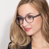 Aprem Matte Gray AcetateEyeglass Frames for Women from EyeBuyDirect