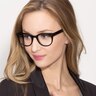 Daybreak Noir AcétateMontures de lunettes de vue pour Femmes d'EyeBuyDirect