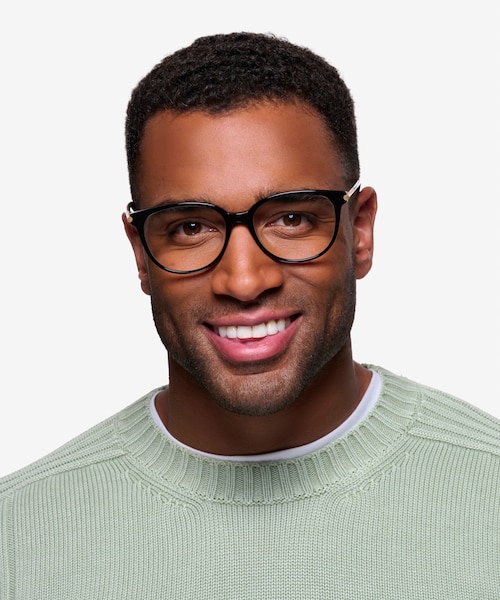 Jasmine Black AcetateEyeglass Frames for Men from EyeBuyDirect