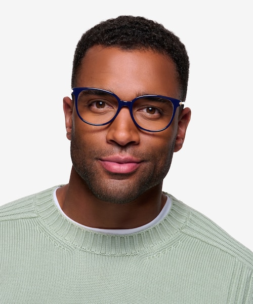 Jasmine Navy AcetateEyeglass Frames for Men from EyeBuyDirect