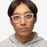 Jasmine Blanche AcétateMontures de lunettes de vue pour Hommes d'EyeBuyDirect