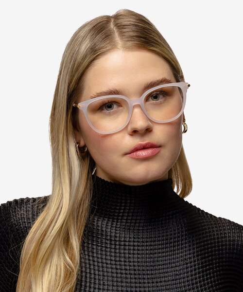 Jasmine Blanche AcétateMontures de lunettes de vue pour Femmes d'EyeBuyDirect