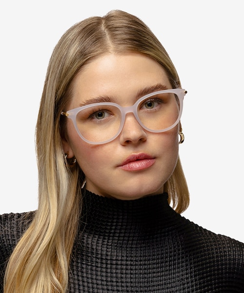 Jasmine White AcetateEyeglass Frames for Women from EyeBuyDirect