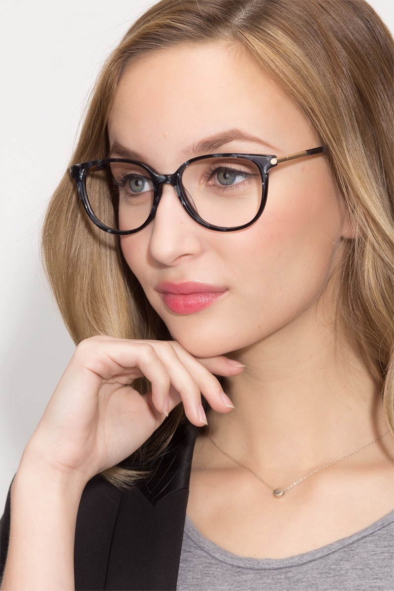 Jasmine Cat Eye Gray Floral Glasses for Women Eyebuydirect Canada