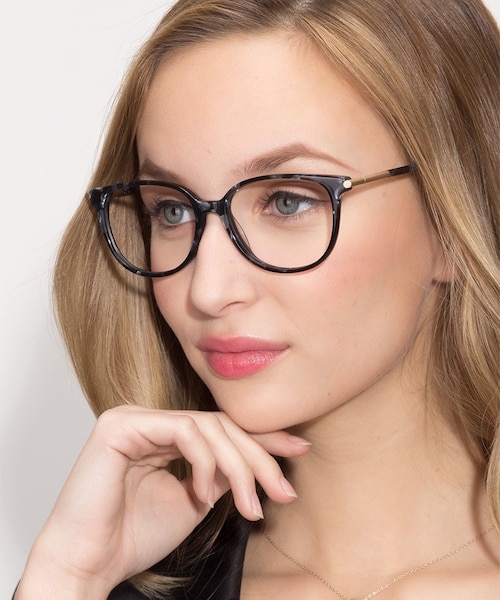 Jasmine Gray Floral AcetateEyeglass Frames for Women from EyeBuyDirect