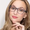 Lynch Matte Gray AcetateEyeglass Frames for Women from EyeBuyDirect