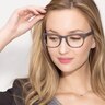 Confidence Gray Striped AcetateEyeglass Frames for Women from EyeBuyDirect