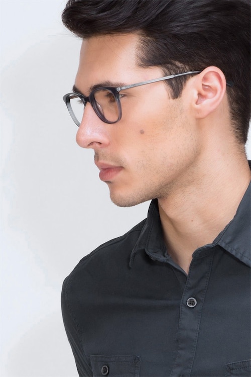 Peppermint Bleu AcétateMontures de lunettes de vue pour Hommes d'EyeBuyDirect