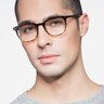 Demain Gray Brown AcetateEyeglass Frames for Men from EyeBuyDirect