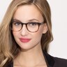Demain Gray Brown AcetateEyeglass Frames for Women from EyeBuyDirect