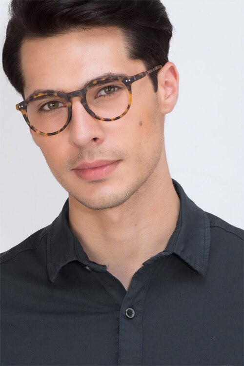 Neptune Matte Tortoise AcetateEyeglass Frames for Men from EyeBuyDirect