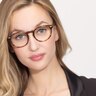 The Loop Brown Striped AcétateMontures de lunettes de vue pour Femmes d'EyeBuyDirect