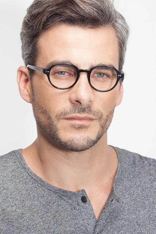 Homer Black AcetateEyeglass Frames for Men from EyeBuyDirect