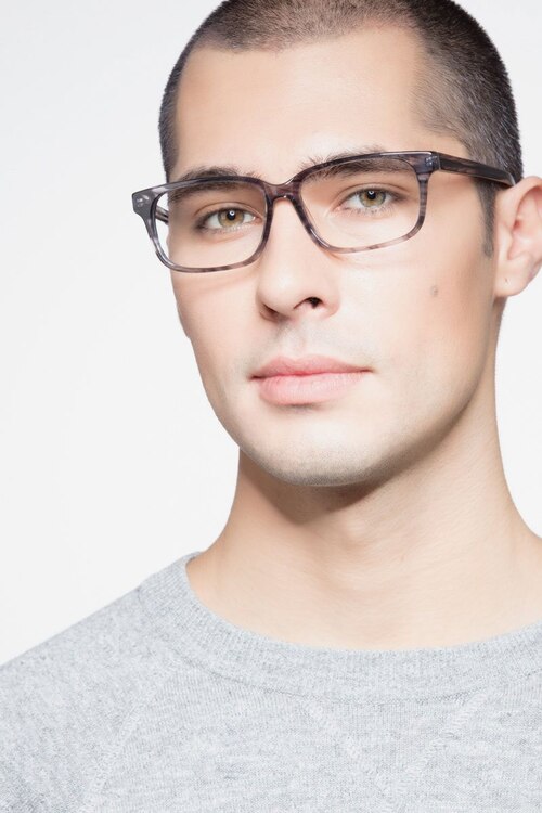 Edit Clear Gray AcetateEyeglass Frames for Men from EyeBuyDirect