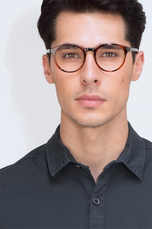 Bright Side Brown Tortoise PlasticEyeglass Frames for Men from EyeBuyDirect