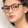Bright Side Brown Tortoise PlasticEyeglass Frames for Women from EyeBuyDirect