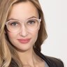 Bright Side Clear White PlasticEyeglass Frames for Women from EyeBuyDirect