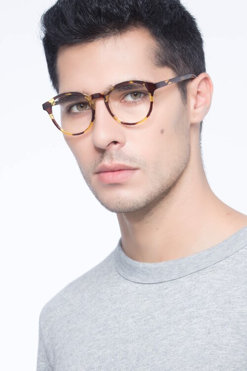 Bright Side Tortoise PlasticEyeglass Frames for Men from EyeBuyDirect