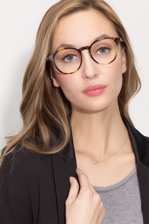 Bright Side Tortoise PlasticEyeglass Frames for Women from EyeBuyDirect