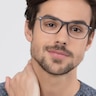 Thursday Gris PlastiqueMontures de lunettes de vue pour Hommes d'EyeBuyDirect