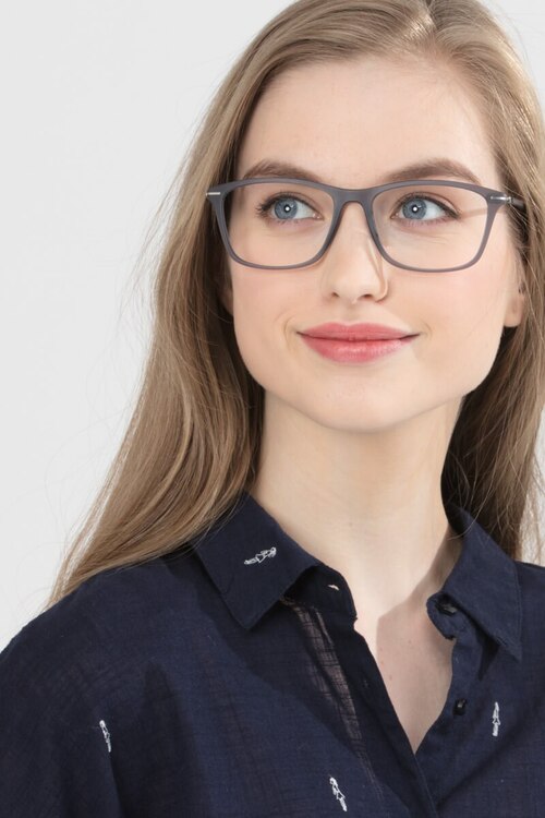 Thursday Gris PlastiqueMontures de lunettes de vue pour Femmes d'EyeBuyDirect