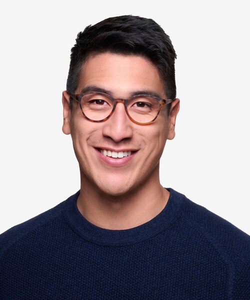 Palette Matte Leopard PlasticEyeglass Frames for Men from EyeBuyDirect