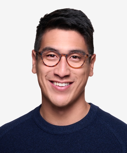 Palette Matte Leopard PlasticEyeglass Frames for Men from EyeBuyDirect