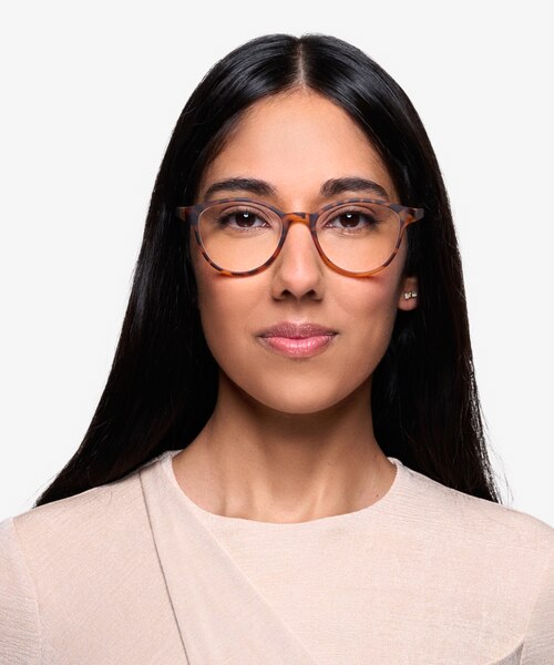 Palette Matte Leopard PlasticEyeglass Frames for Women from EyeBuyDirect