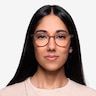 Palette Matte Leopard PlasticEyeglass Frames for Women from EyeBuyDirect